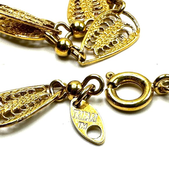 VINTAGE NECKLACE STACK: Liz Claiborne, Monet & Trifari Gold Chain Trio - Picture 12 of 15